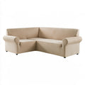 Canapé d'angle modulable aux lignes épurées, coloris beige