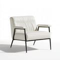 Chaise d'accueil de bureau en cuir, coloris blanc