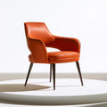 Fauteuil d'appoint en cuir, coloris orange