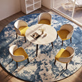 Ensemble repas table et quatre chaises aux lignes épurées, coloris gris