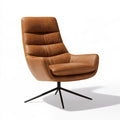 Fauteuil de bureau ergonomique en cuir, coloris fauve
